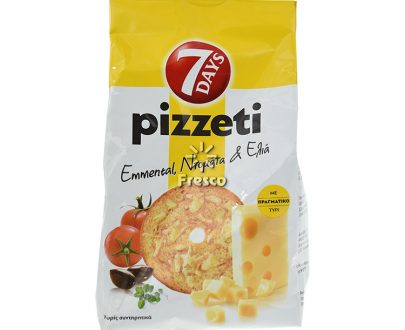 7 Days Pizzeti Emmental, Ντομάτα & Ελιές 80g