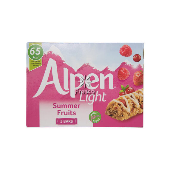 Alpen Light Summer Fruits Bars 5 x 19g