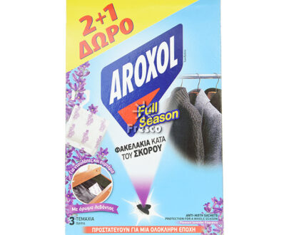 Aroxol Φακελάκια Κατά του Σκόρου με Άρωμα Λεβάντας 3τεμ (2+1 Δωρεάν)