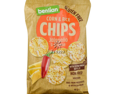 Benlian Corn & Rice Chips Jalapeno & Cheese 50g