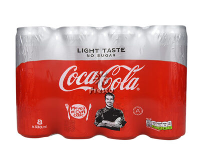 Coca Cola Soft Drink Light Taste No Sugar 8 x 330ml