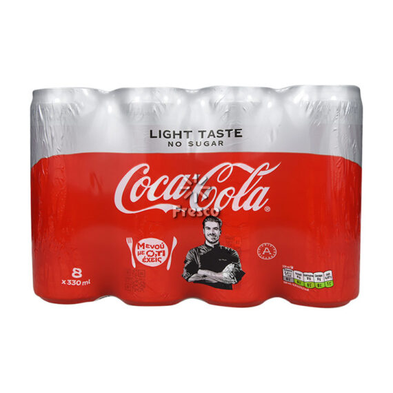 Coca Cola Soft Drink Light Taste No Sugar 8 x 330ml