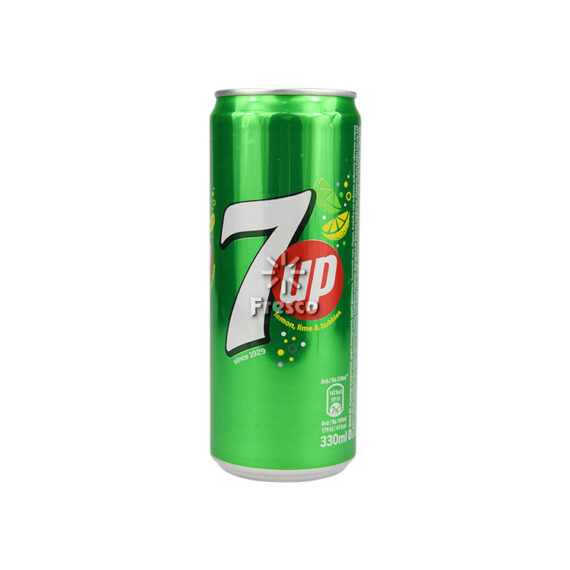7Up Soft Drink Can Lemon, Lime & Bubbles 330ml