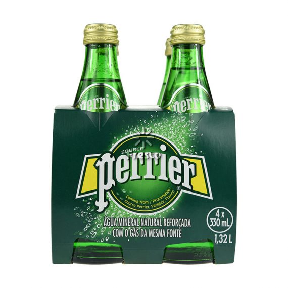 Perrier Carbonated Natural Mineral Water Bottle 4 x 330ml