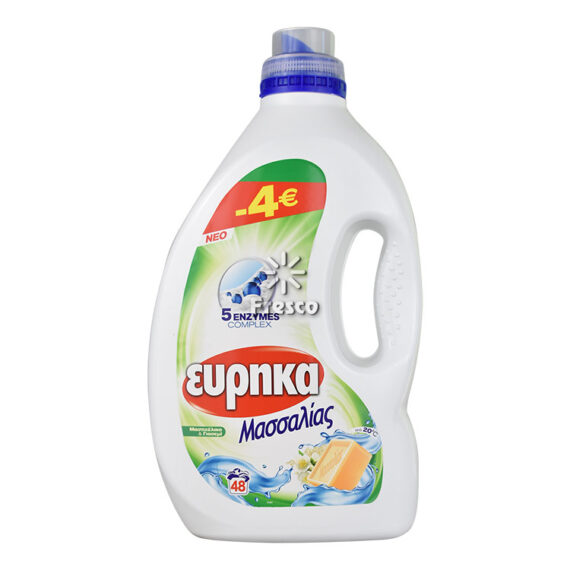 Eureka Massalias Liquid Detergent Mastic Oils & Jasmine 2.4L -€4