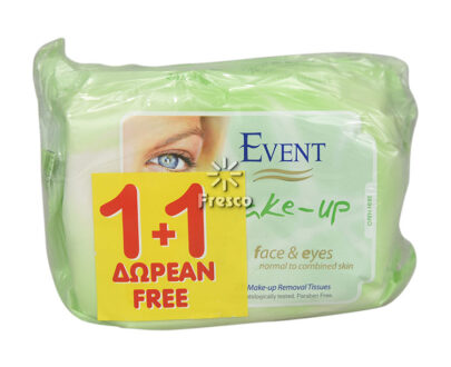Event Make-Up Removal Tissues 2 x 20pcs (1+1 Free)
