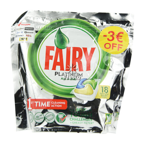 Fairy Platinum All in One Capsules Lemon 18pcs