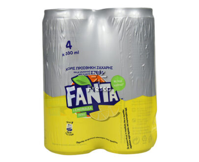 Fanta Soft Drinks Lemonade Stevia 4 x 330ml