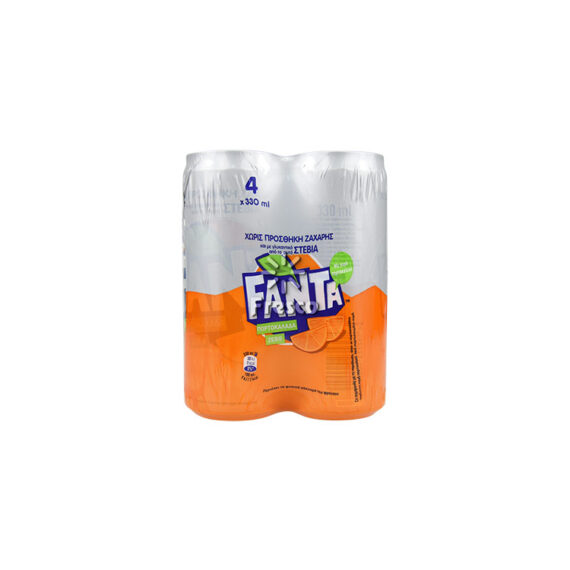 Fanta Orangeade Zero with Stevia 4 x 330ml