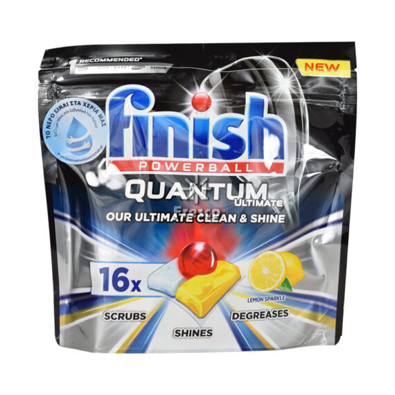 Finish Powerball Quantum Ultimate Clean & Shine Lemon 16pcs