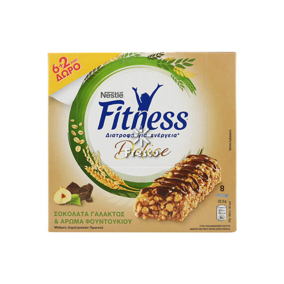 Nestle Fitness Chocolate & Hazelnut Bars 8 x 22.5g