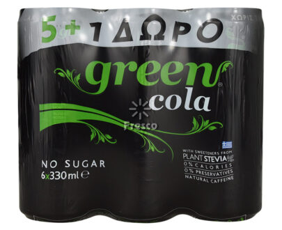 Green Cola χωρίς Ζάχαρη 6 x 330ml