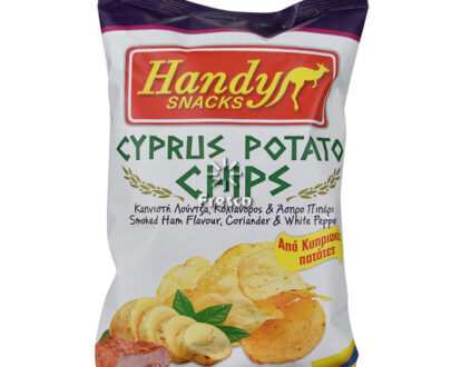 Handy Snack Cyprus Potato Chips Smoked Ham Flavour, Coriander & White Pepper 90G