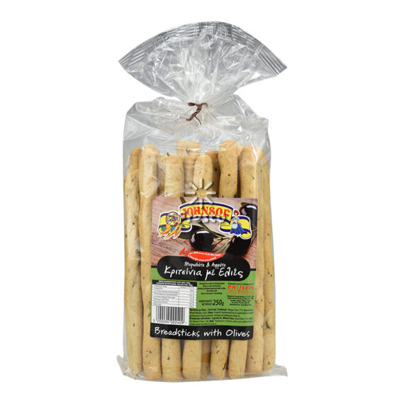 Johnsof Breadsticks with Olives 250g