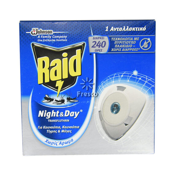 Johnson Raid Night & Day Electrical Insect Repellent 1pc & Refill 1pc