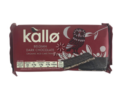 Kallo Organic Rice Cake with Belgian Dark Chocolate 90g