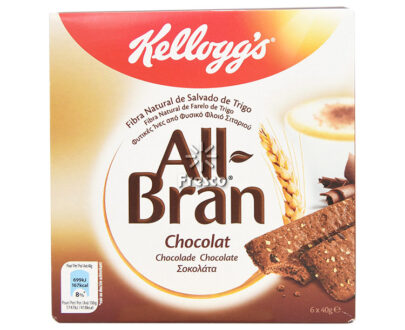 Kellogg's All Bran Μπάρες Δημητριακών Σοκολάτα 6 x 40g