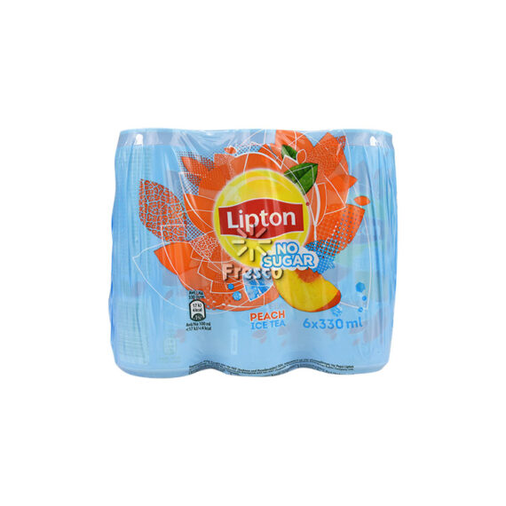 Lipton No Sugar Peach Ice Tea 6 x 330ml