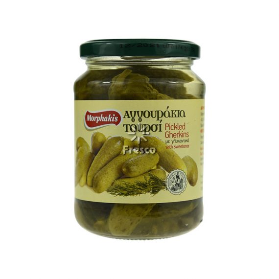 Morphakis Pickled Gherkins with Sweetener 330g