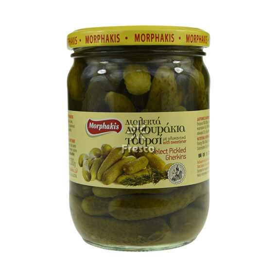 Morphakis Select Pickled Gherkins with Sweetener 550g