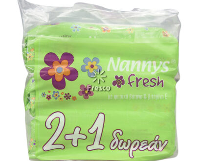 Nannys Fresh Alcohol Free Baby Wipes 72's 2+1 Free