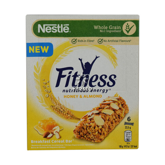 Nestle Fitness Μπάρα Δημητριακών Μέλι & Αμύγδαλο 6τεμ