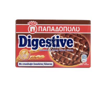 Papadopoulos Digestive Coated With Milk Chocolate 200g