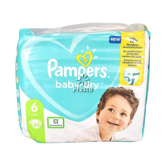 Pampers Baby Dry N.6 Diapers 13kg-18kg 34pcs