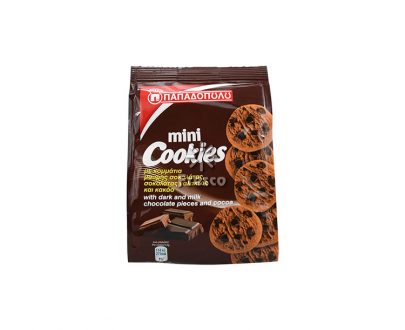 Papadopoulos Mini Cookies with Chocolate Pieces & Cocoa 70g