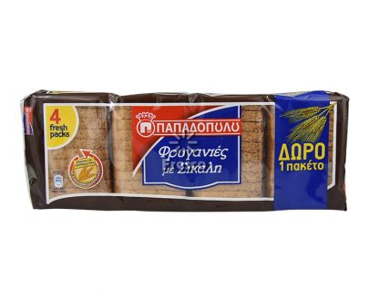 Papadopoulos Rusks with Rye (3+1 Free) 320g