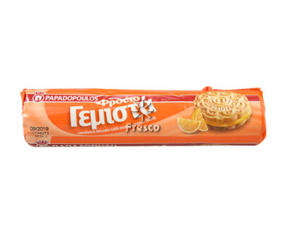Papadopoulou Sandwich Biscuits with Orange Cream Filling 200g