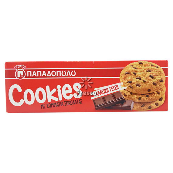 Papadopoulou Cookies With Chocolate Pieces 180g