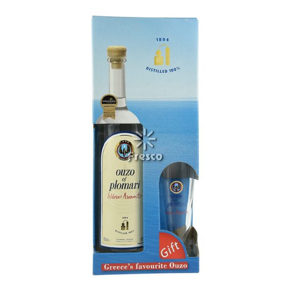 Ouzo of Plomari with Gift 70cl