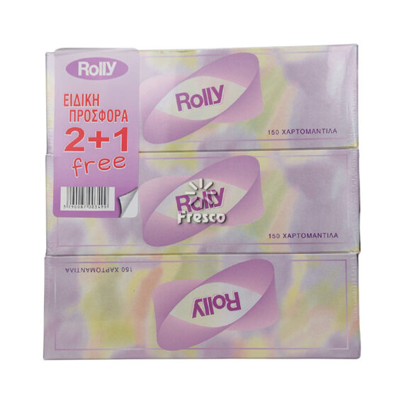 Rolly Tissues 3 x 150pcs (2+1 Free)