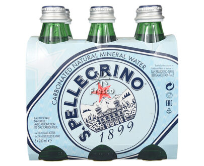 S.Pellegrino Carbonated Natural Mineral Water 6 x 250ml