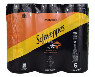 Schweppes Orangeade No Sugar 6 x 330ml