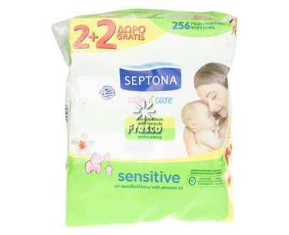 Septona Baby Wipes Sensitive With Almond Oil (2+2 Free)