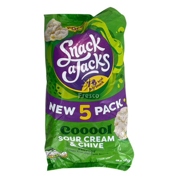 Snack a Jacks Sour Cream & Chive 5 x 19g