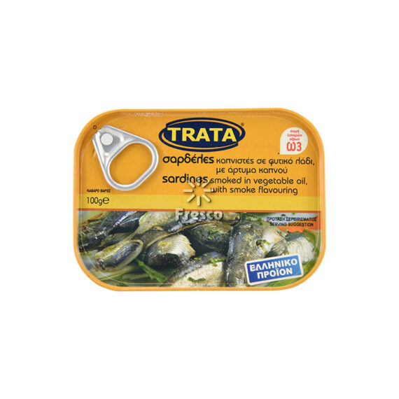 Trata Sardines Smoked In Vegetable Oil With Smoke Flavouring 100g