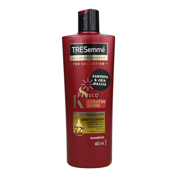 TreSemme Shampοο with Keratin for Shine & Smooth Hair with Marula Oil 400ml