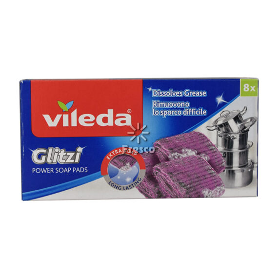 Vileda Glitzi Power Soap Pads 8pcs