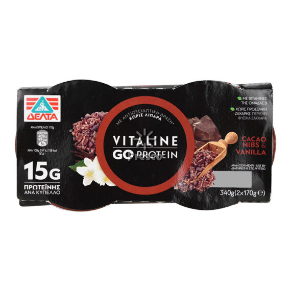 Vitaline Go Protein Yogurt Cacao Nibs & Vanilla 2 x 170g