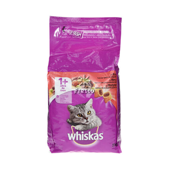Whiskas Cat Food Beef 2kg