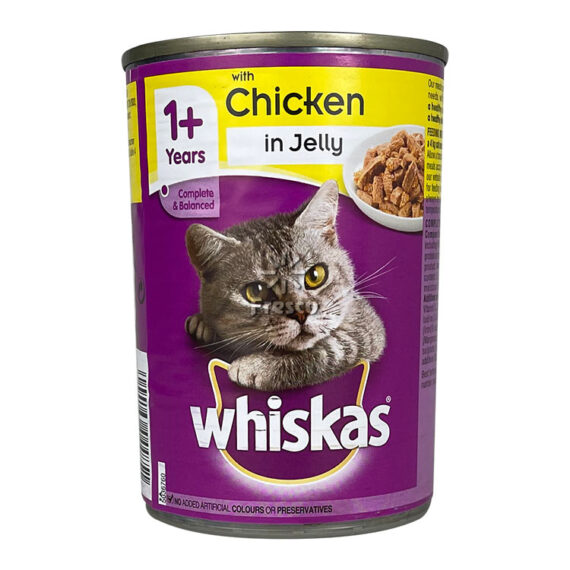 Whiskas Cat Food with Chicken in Jelly 390g