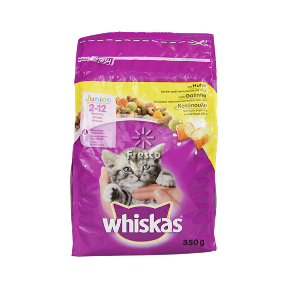 Whiskas Junior Cat Food Chicken for 2-12 Months 350g